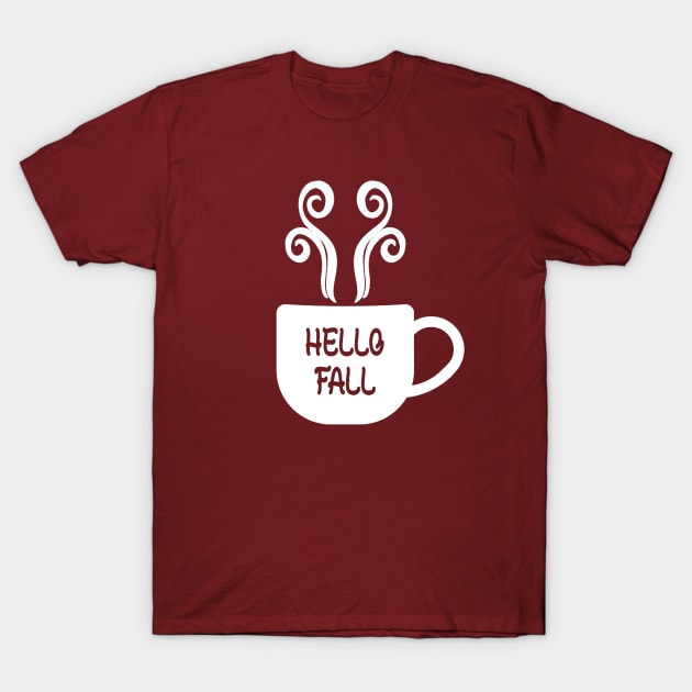 Hello Fall T-Shirt by Coffee And